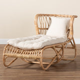 Modern European furniture - Brown Rattan Chaise Lounge - www.oroa.com