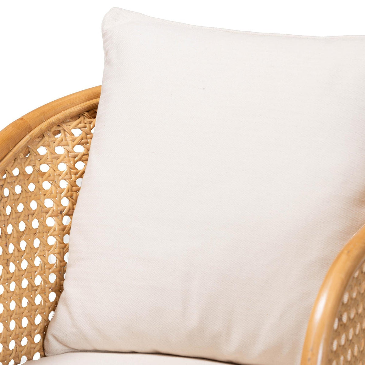 Modern European furniture - Cane Webbing Padded Accent Chair - www.oroa.com