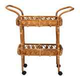 Modern European furniture - Natural Rattan Kitchen Cart - www.oroa.com