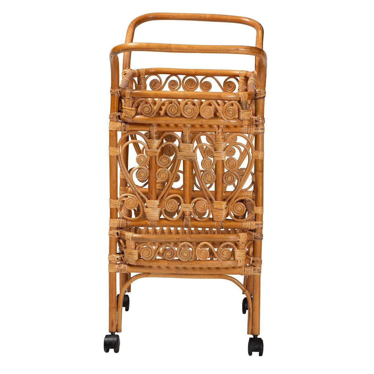 Modern European furniture - Natural Rattan Kitchen Cart - www.oroa.com
