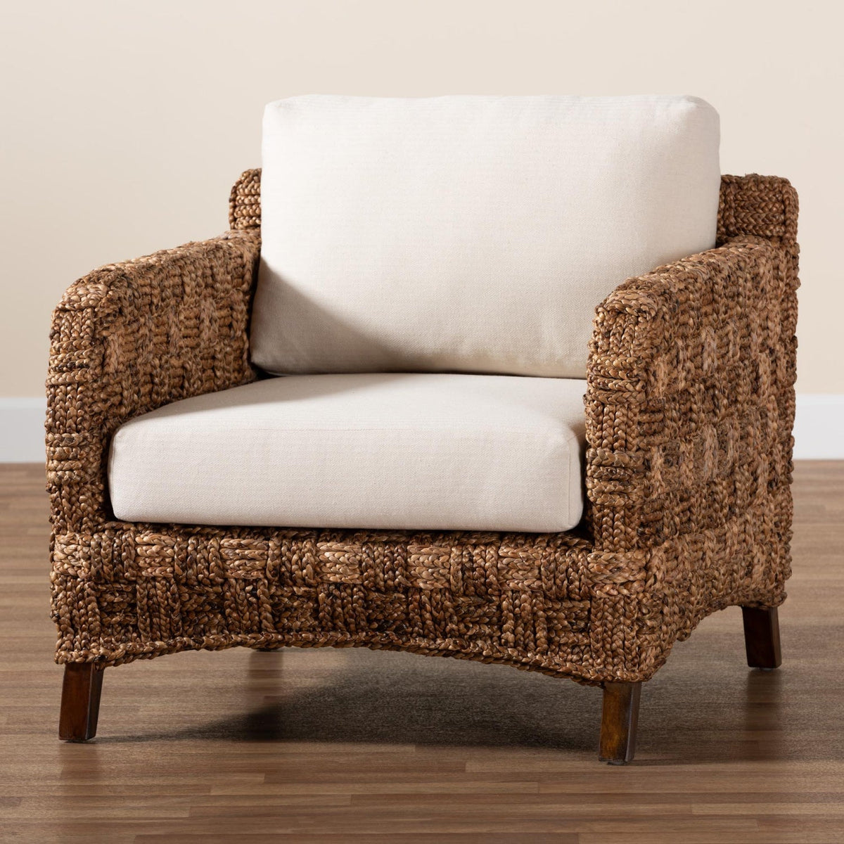 Modern European furniture - Woven Seagrass Bohemian Lounge Chair - www.oroa.com