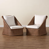 Modern European furniture - Braided Rattan Padded Lounge Chairs 2 - www.oroa.com