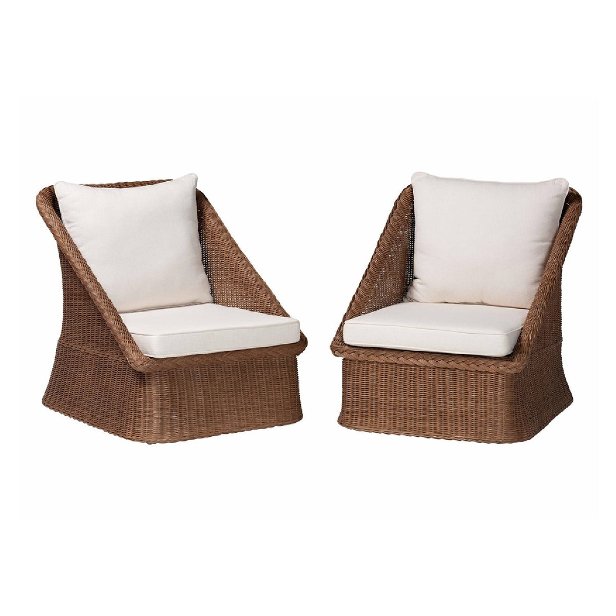 Modern European furniture - Braided Rattan Padded Lounge Chairs 2 - www.oroa.com
