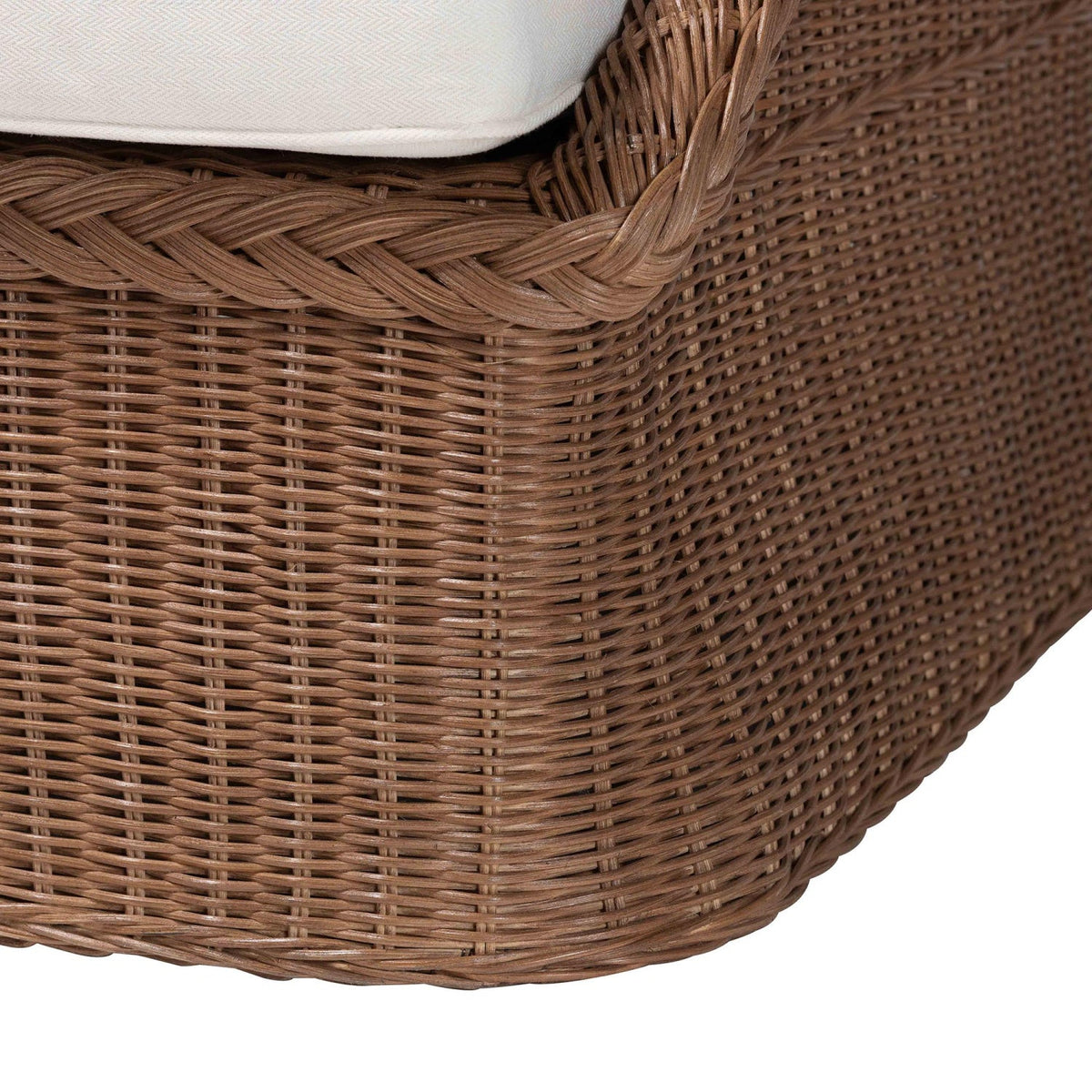 Modern European furniture - Brown Braided Rattan Accent Chair - www.oroa.com