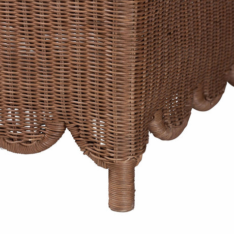 Modern European furniture - Wicker Scalloped Skirt Accent Chair - www.oroa.com