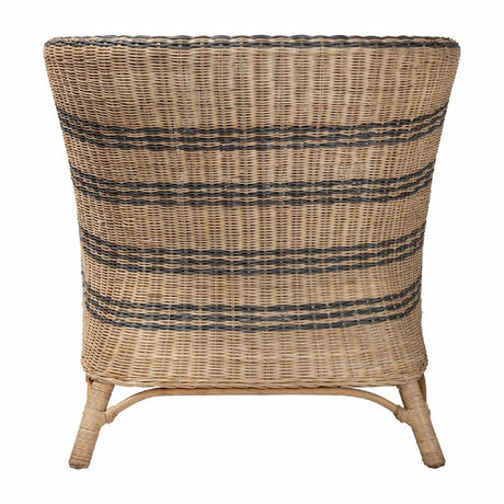 Modern European furniture - Striped Rattan Curved Accent Chair - www.oroa.com