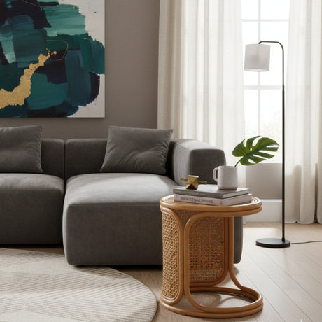 Modern European furniture - Woven Rattan Round End Table - www.oroa.com