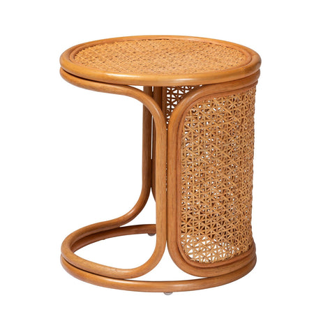 Modern European furniture - Woven Rattan Round End Table - www.oroa.com