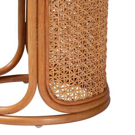 Modern European furniture - Woven Rattan Round End Table - www.oroa.com