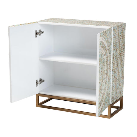Modern European furniture - Multicolored Mother Of Pearl Cabinet - www.oroa.com