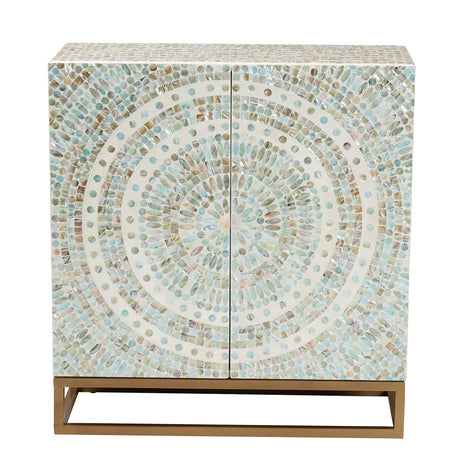 Modern European furniture - Multicolored Mother Of Pearl Cabinet - www.oroa.com