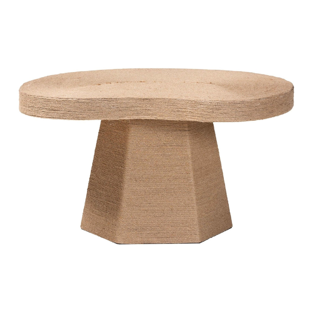 Modern European furniture - Organic Shaped Jute Coffee Table - www.oroa.com