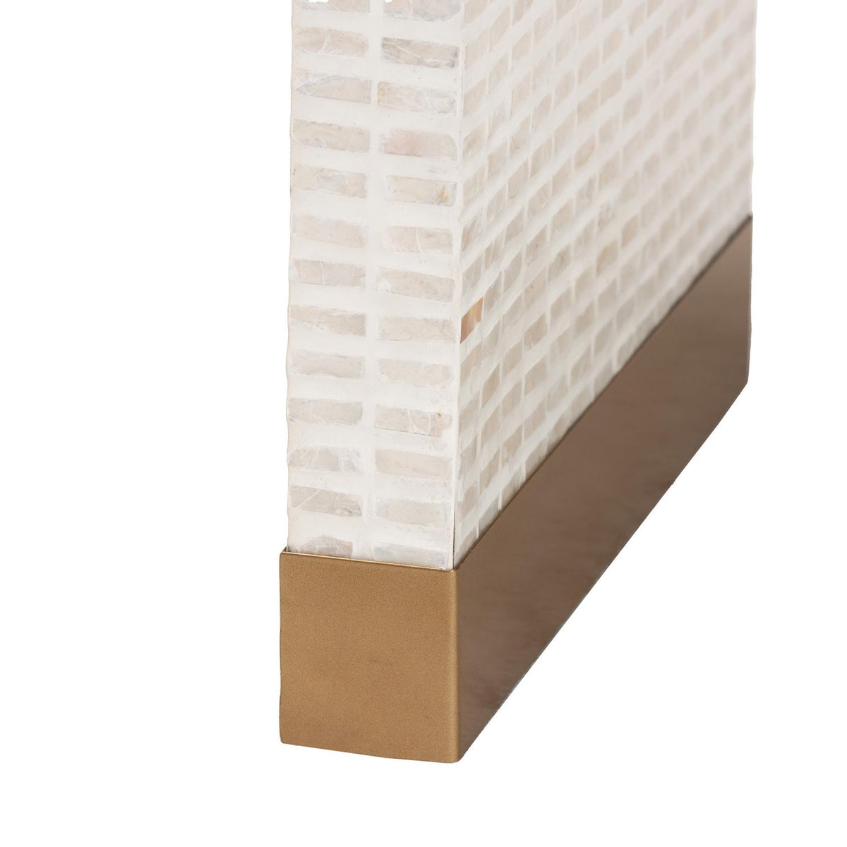 Modern European furniture - White Capiz Shell Side Table - www.oroa.com
