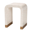 Modern European furniture - White Capiz Shell Side Table - www.oroa.com