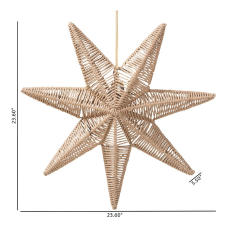 Modern European furniture - Star Shaped Jute Pendant Lamp - www.oroa.com