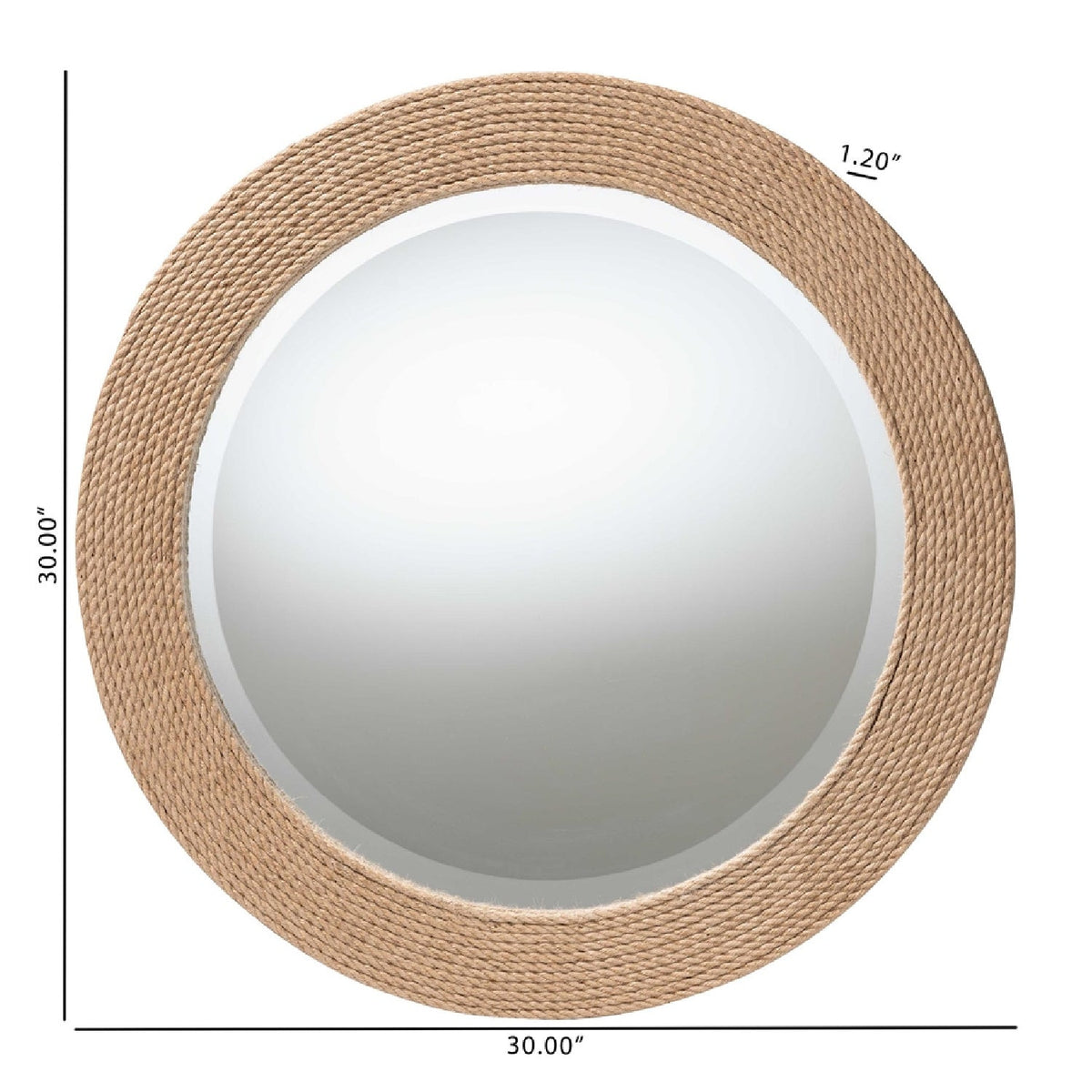 Modern European furniture - Woven Rope Round Mirror - www.oroa.com