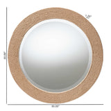 Modern European furniture - Woven Rope Round Mirror - www.oroa.com