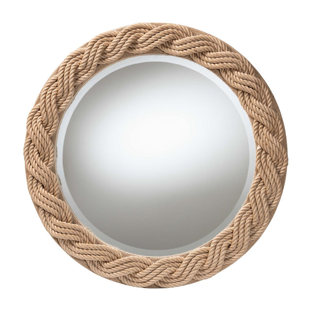 Contract furniture - Braided Rope Round Boho Mirror - www.oroatrade.com