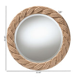 Contract furniture - Braided Rope Round Boho Mirror - www.oroatrade.com
