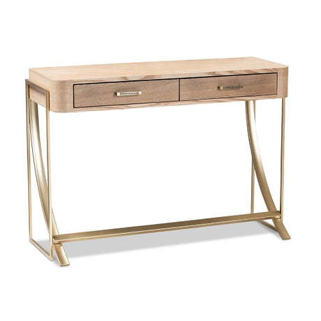 Modern European furniture - 2 Drawer Wooden Console Table - www.oroa.com
