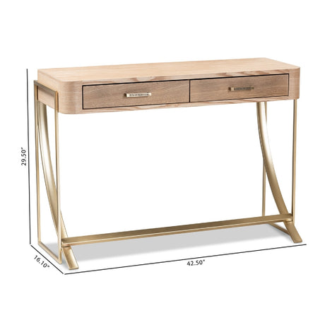 Modern European furniture - 2 Drawer Wooden Console Table - www.oroa.com