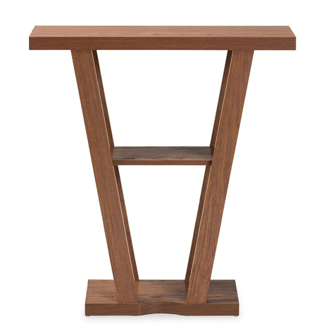 Modern European furniture - Walnut Angular Console Table - www.oroa.com