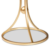 Modern European furniture - Gold Concave Marble End Table - www.oroa.com