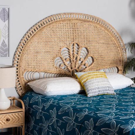 Modern European furniture - Rattan Bohemian Quuen Size Headboard - www.oroa.com