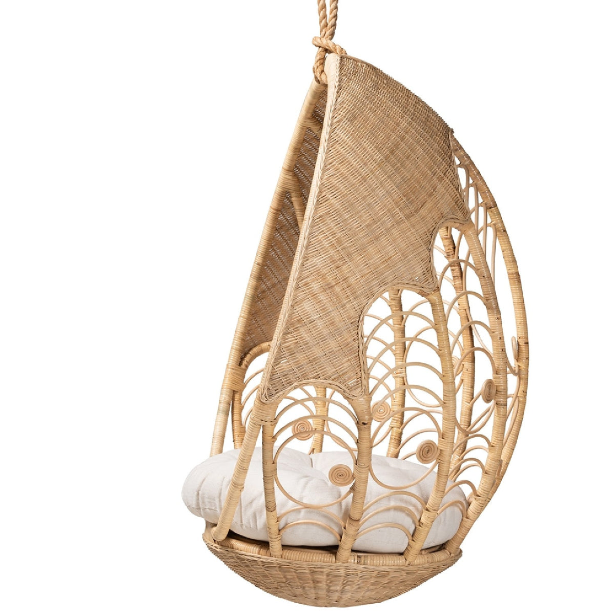 Modern European furniture - Woven Indoor Semi Outdooor Rattan Hanging Chair - www.oroa.com