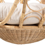 Modern European furniture - Woven Indoor Semi Outdooor Rattan Hanging Chair - www.oroa.com