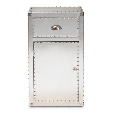 Modern European furniture - Silver Industrial Storage Cabinet - www.oroa.com