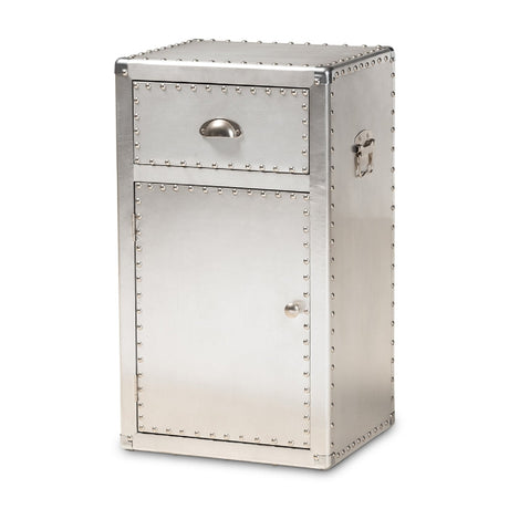 Modern European furniture - Silver Industrial Storage Cabinet - www.oroa.com