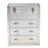 Modern European furniture - Silver Industrial Storage Cabinet - www.oroa.com