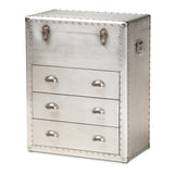 Modern European furniture - Silver Industrial Storage Cabinet - www.oroa.com