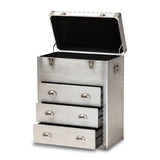 Modern European furniture - Silver Industrial Storage Cabinet - www.oroa.com