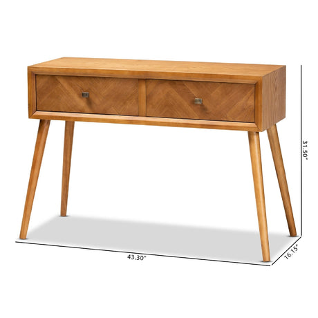 Modern European furniture - Wooden 2 Drawer Console Table - www.oroa.com