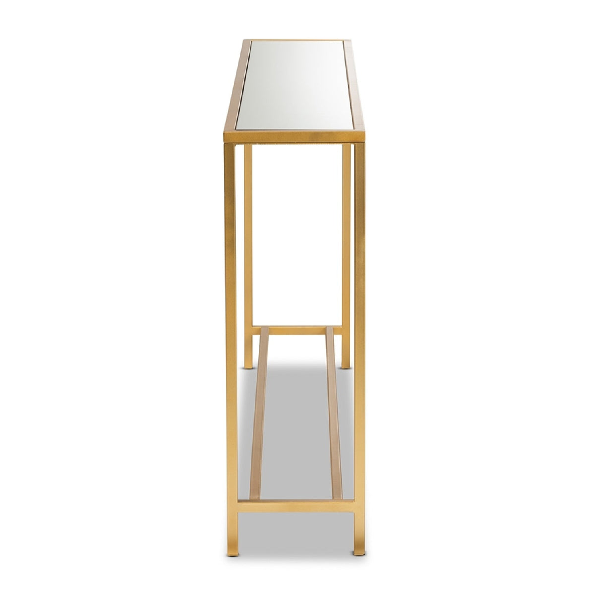 Modern European furniture -  Gold Framed Glass Console Table - www.oroa.com