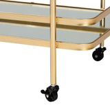 Modern European furniture - Gold Mobile Wine Bar Cart - www.oroa.com