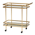 Modern European furniture - Gold Mobile Wine Bar Cart - www.oroa.com
