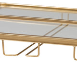 Modern European furniture - Gold & Glass Wine Cart  - www.oroa.com