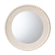 Contract furniture - Round White Beaded Accent Mirror -  www.oroatrade.com