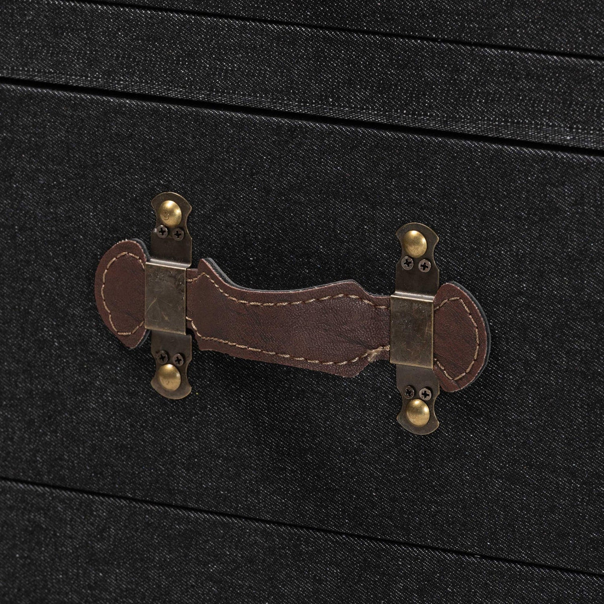 Modern European furniture - Black Canvas Trunk End Table - www.oroa.com