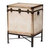Modern European furniture - White Canvas Lift Top End Table - www.oroa.com