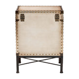 Modern European furniture - White Canvas Lift Top End Table - www.oroa.com