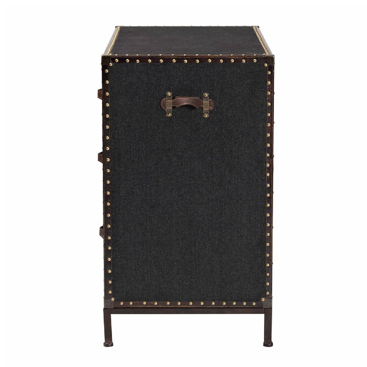 Modern European furniture - Vintage Black 4 Drawer Cabinet - www.oroa.com