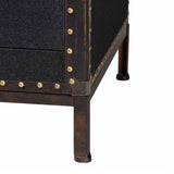 Modern European furniture - Vintage Black 4 Drawer Cabinet - www.oroa.com