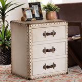 Modern European furniture - Vintage 3 Drawer End Table - www.oroa.com