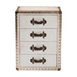 Modern European furniture - Vintage Metal 4 Drawer End Table - www.oroa.com