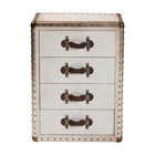 Modern European furniture - Vintage Metal 4 Drawer End Table - www.oroa.com