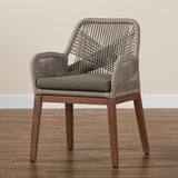 Modern European furniture - Gray Woven Rope Dining Chair - www.oroa.com